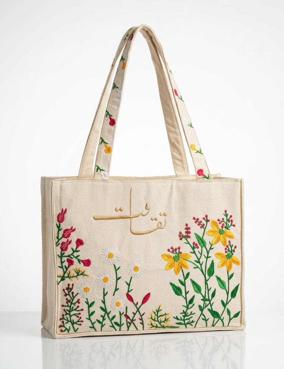 Saqafat Tote Bag - Ivory Cream