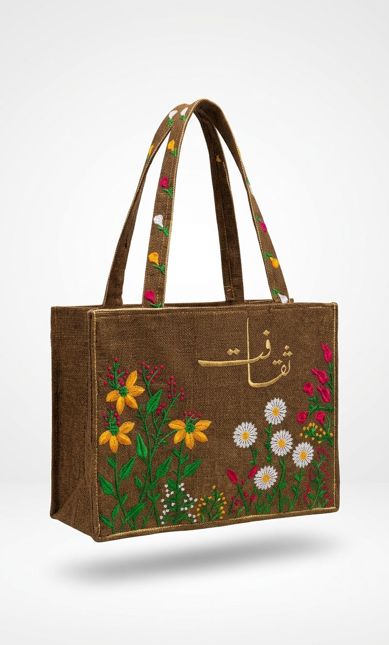 Saqafat Tote Bag - Golden Khaki